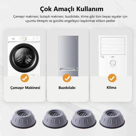 Çamaşır Makinesi Titreşim Önleyici Kaydırmaz Vantuzlu Stoper Set Bx40