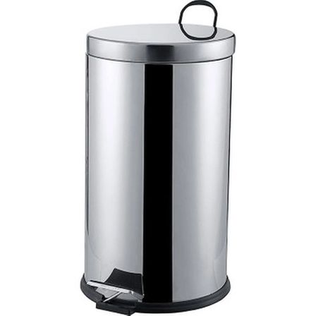 Pedallı 16lt Krom Metal Çöp Kovası Bx40