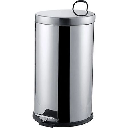 Pedallı 16lt Krom Metal Çöp Kovası Bx40