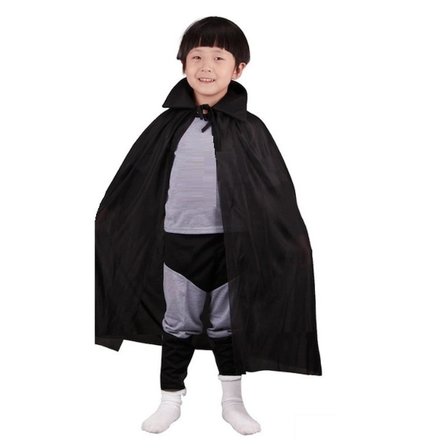 Siyah Renk Yakalı Çocuk Pelerin 90 Cm Bx40