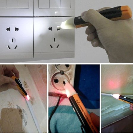 Elektrik Kaçak Dijital Kontrol Kalemi Cihazı -dedektörlü Temassız Işıklı Kablo Voltaj Test Bx40