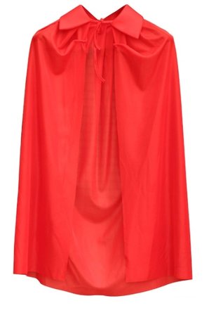 Kırmızı Renk Yakalı Pelerin Çocuk Boy 90 Cm Bx40