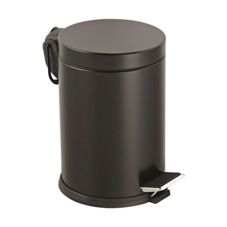 12lt Siyah Pedallı Metal Çöp Kovası Bx40
