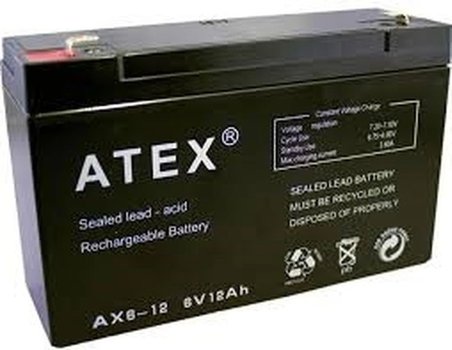 İnce Akü 6v 12ah Amper Bx40