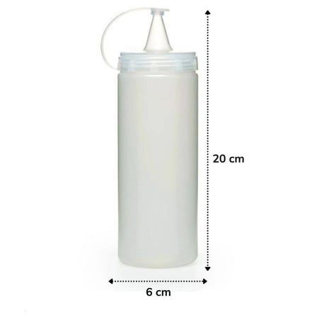 Şeffaf Kapaklı Sızdırmaz Yağlık Sosluk Şişesi Plastik Yağdanlık 400 Ml. Ap-9028 Bx40