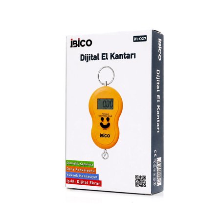Gülen Yüz Dijital Terazi Tartı El Kantarı Kancalı 50kg Bx40