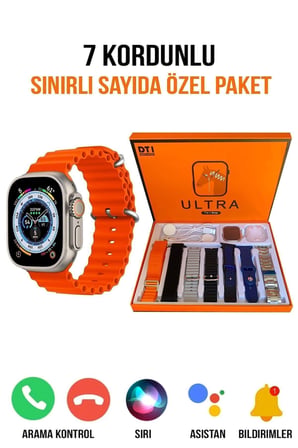 49mm Ekranlı Çok Renkli Akıllı Saat, Nabız ve Uyku Takibi Özellikli, Suya Dayanıklı