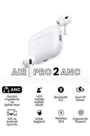 Aktif Gürültü Önlemeli (ANC) Pro TWS Bluetooth Kulaklık, Şeffaf Mod ve Gelişmiş Özellikler