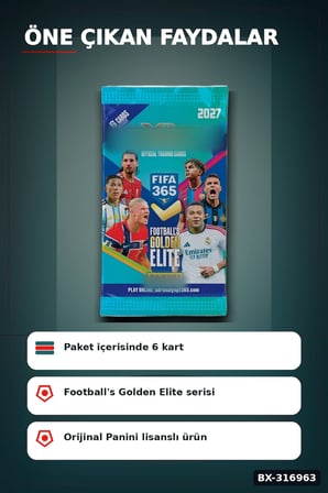 FIFA 365 Futbolcu Kartı Paketi 2026/2027 Koleksiyonu - 6 Kartlı 1 Paket BX-316963