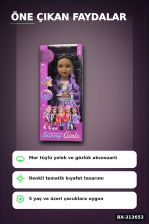 41 cm Moda Bebek Oyuncaği - Sevimli Tasarim, Cocuklar Icin Tekli Paket BX-313653