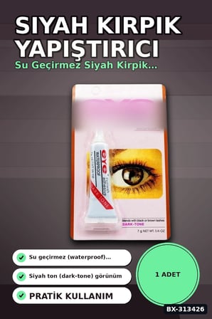 Hızlı Kuruyan Siyah Kirpik Yapıştırıcı 362 - Tek Şişe, Profesyonel Kozmetik Aksesuarı BX-313426