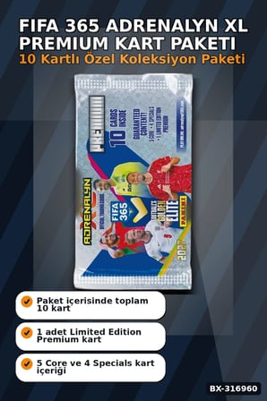 FIFA 365 2026/2027 Futbolcu Kartları Adrenalyn XL Premium Paket 10 Kart BX-316960