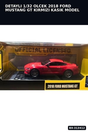 Detayli 1/32 Olcek 2018 Ford Mustang GT Kirmizi Kasik Model Araba Vitrin Icin 1 Adet BX-313412
