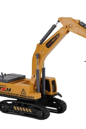 Paletli 14 cm Metal Uçlu Ekskavatör Oyuncak Seti - 3+ Yaş Kepçe Kolu Hareketli BX-313642