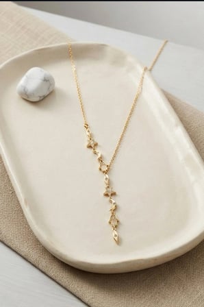 Zirkon Taşlı 45 Cm Pirinç Gold Manifest Model Kolye - Kadın Takı Aksesuar BX-313625