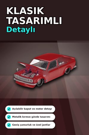 Diecast 1/64 Datsun 510 Street Nismo V3 Model Araba - Tekli Kutu, Koleksiyonluk BX-313377