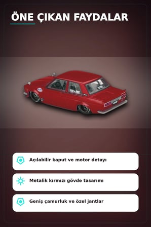 Diecast 1/64 Datsun 510 Street Nismo V3 Model Araba - Tekli Kutu, Koleksiyonluk BX-313377