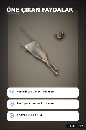 Zirkon Taşlı Yıldız Model Pirinç Kolye - 45 cm Zincir Uzunluğu, Kadın İçin BX-313627