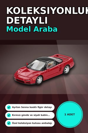 Senna Anma 1/64 Ölçek Honda NSX Prototip 1989 Diecast Model Araba, Koleksiyonluk BX-313328