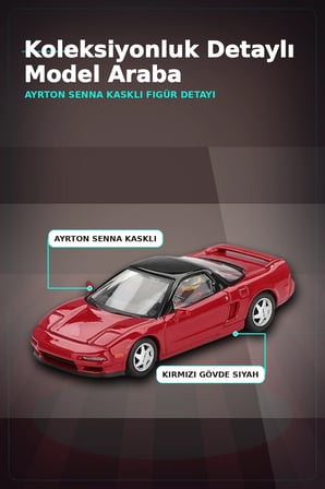 Senna Anma 1/64 Ölçek Honda NSX Prototip 1989 Diecast Model Araba, Koleksiyonluk BX-313328