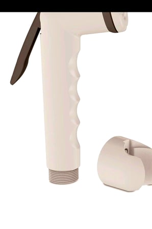 Köşeli Taharetmatik Şattaf Başlık - Beyaz Gri Plastik - Banyo Aksesuarı BX-313432