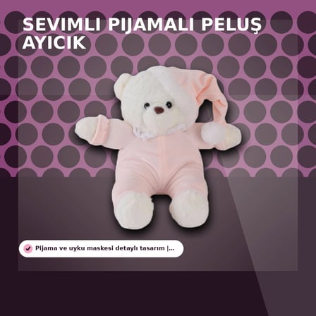 Pembe Renkli 30 cm Boyunda Yumuşak Peluş Ayıcık Oyuncak - Sevimli Tasarım