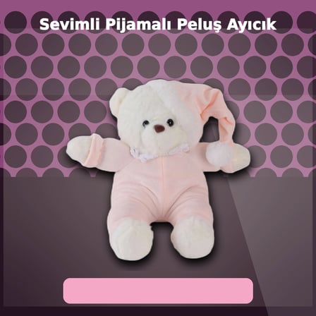 Pembe Renkli 30 cm Boyunda Yumuşak Peluş Ayıcık Oyuncak - Sevimli Tasarım