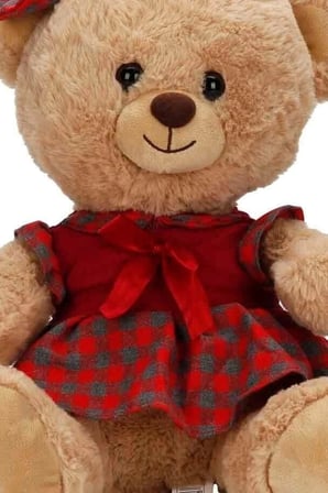 Elbiseli 32 cm Peluş Ayı Oyuncak – Yumuşak Dolgulu Sevimli Hediye ve Aksesuar BX-313532