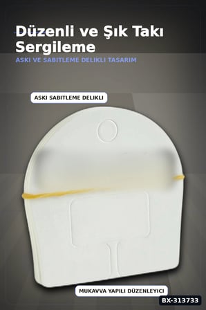 6 cm Yuvarlak Mukavva Toka Kartı 200 Adet Bağ - Takı & Makyaj Düzenleyici BX-313733