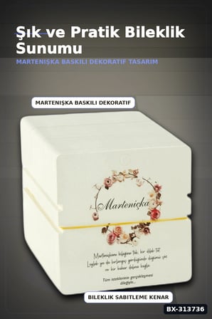 9 Cm Kare Bileklik Kartı Balya 200 Adet - Takı Vitrin Düzenleyici ve Organizer BX-313736