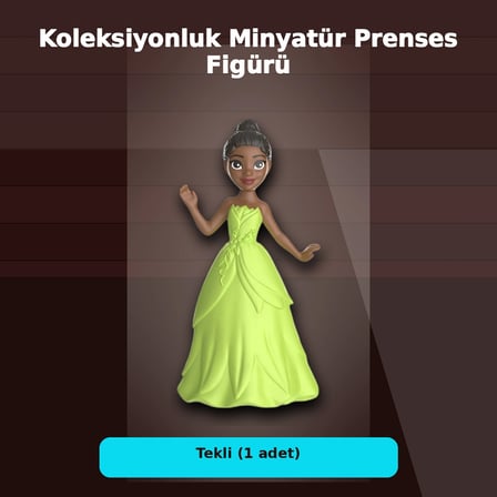 Disney Prenses Koleksiyonluk Minyatür Heykelcik 7 cm Boyunda Tekli Figür Oyuncağı