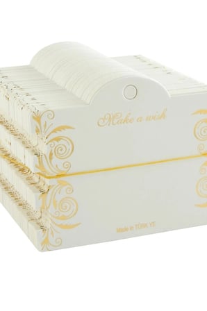 100 Adet 8x10 cm Mukavva Bileklik Kartı - 3'Lü Yaldızlı Kalın, Takı Organizer Aksesuarı BX-313735
