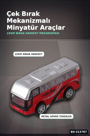 8 cm 50'li Çek Bırak Metal Minyatür Araba Seti - R1018 Oyuncak Koleksiyon BX-313787