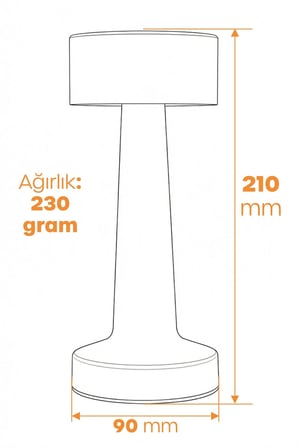 Gold Metal Dokunmatik Şarjlı Masa Lambası 3 Işık Parlaklık Ayarlı Gece Abajuru LED