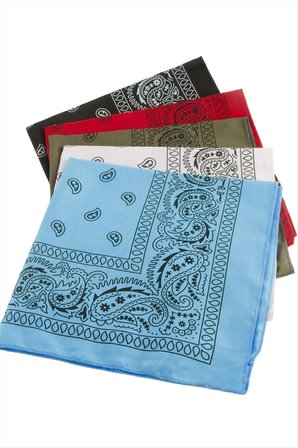 Oval Desenli Keten Bandana 50*50