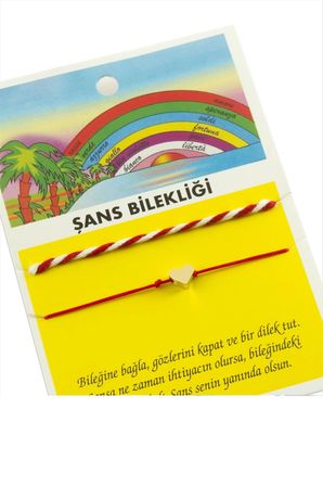 Kalp Şans İp Bileklik