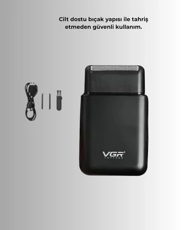 Kart Tasarımlı Şarjlı Tıraş Makinesi | 2 Başlıklı Hassas Kesim