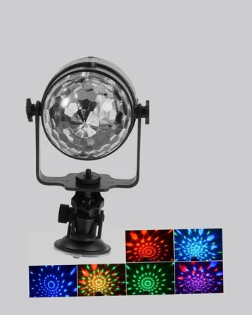 7 Renk Modlu Müzik Sensörlü Disko Topu – LED Işıklı Parti Aydınlatması