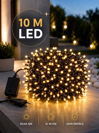 Dekoratif Aydınlatma Ampüllü 10 Metre Gün Işığı Şerit Led