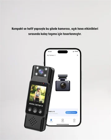 Kablosuz WiFi Bağlantılı Full HD Mini Kamera – Döngüsel Kayıt ve Hareket Algılama Özellikli