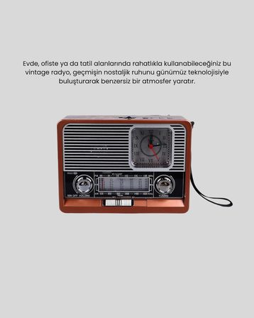 Nostaljik Radyo – Şık Dekoratif Tasarım ve Güvenli 2 Yıl Garanti