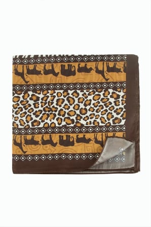 Leopar Desenli Zr Şifon Fular 50*50 cm