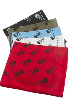 Kuru Kafa Desenli Keten Bandana 50*50