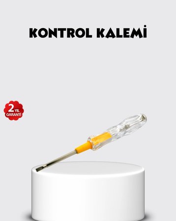 Neon Lambalı Elektrik Kontrol Kalemi Nikel Kaplama 110-220V