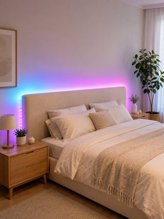 5 Metre Kumandalı RGB LED Şerit 2835 SMD Dekoratif TV Oda Masa Arkası Aydınlatma