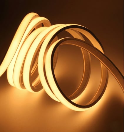 1 Adet 25 Metre CATA CT 4561 Cob Neon Led Yapışkanlı Amber Işık 220V