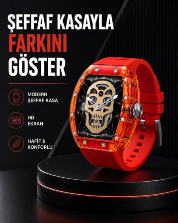 Geniş Ekranlı Akıllı Saat Şık ve Modern Tasarım Yeni Nesil