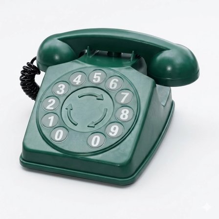 Vintage Home Retro Çevirmeli Klasik Antika Görünümlü Numaratik Telefon Dekor Yeşil