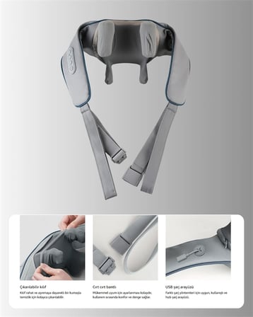 VNB-01 U Tipi Ergonomik Boyun Masaj Cihazı