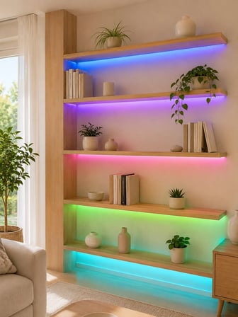 5 Metre RGB Şerit LED 2835 SMD 54 LED/M Uzaktan Kumandalı Dekoratif Aydınlatma